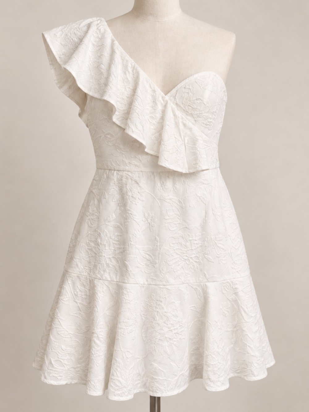 White, one-shouldered Lilly Pulitzer dress